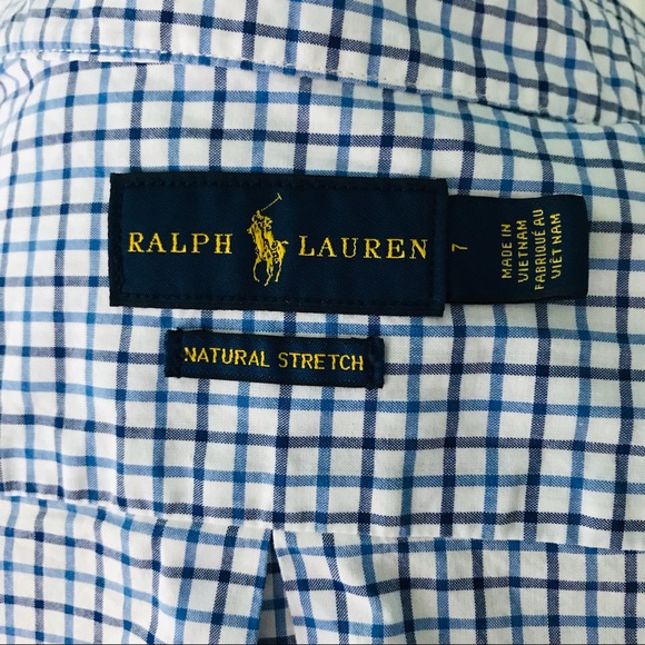 Ralph Lauren Boys Blue Gingham Button Down - Picture 3 of 9